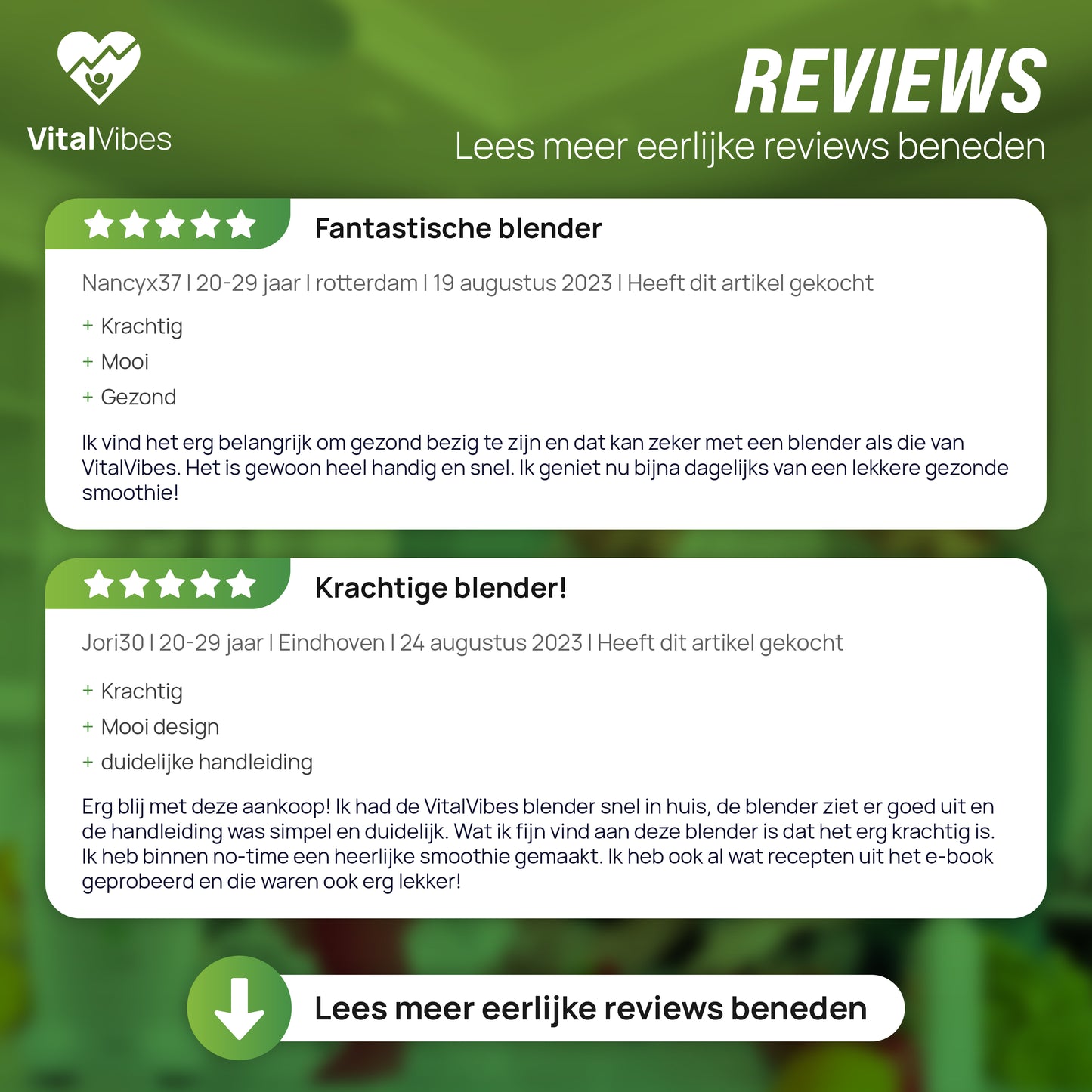 VitalVibes Blender Max - Uitverkocht